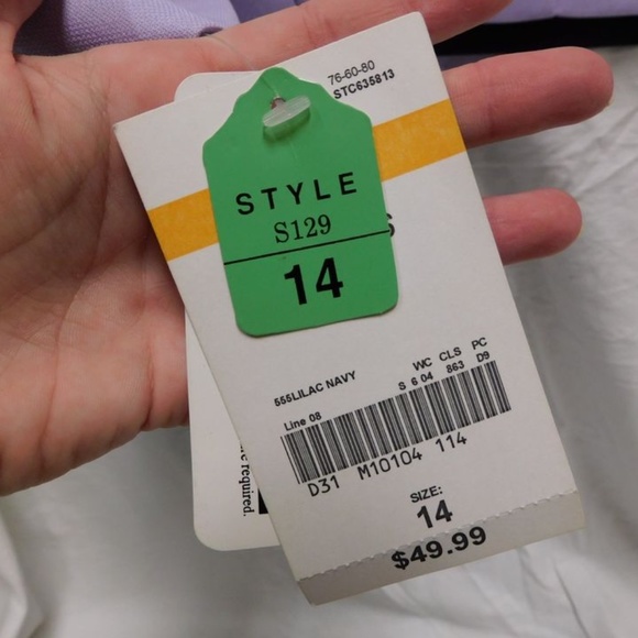 New with Tags 2pc Kari Lavendar Blazer Set with Matching Black Tank (Size 14 W) - Picture 4 of 5